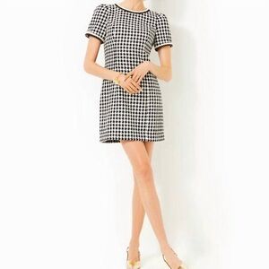 Lilly Pulitzer - Doriane Boucle Shift Dress  Size 10  Houndstooth - Holiday NYE